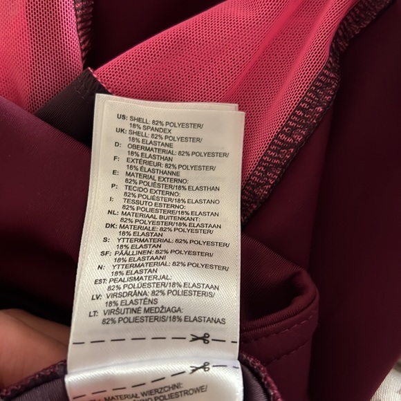 Adidas Marroon Colour Block Active Pants - Picture 8 of 8